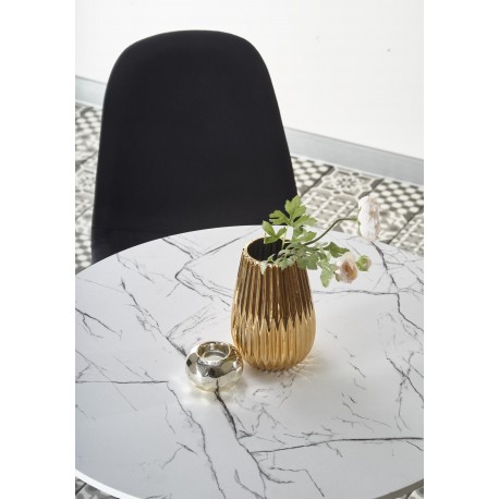 DENVER bord, - top - Hvid marmor, ben - Hvid