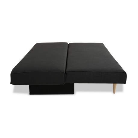 Vega sovesofa - 187 X 90 cm - Sort Portland 100 og vendbar hynde