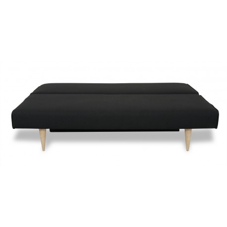 Vega sovesofa - 187 X 90 cm - Sort Portland 100 og vendbar hynde