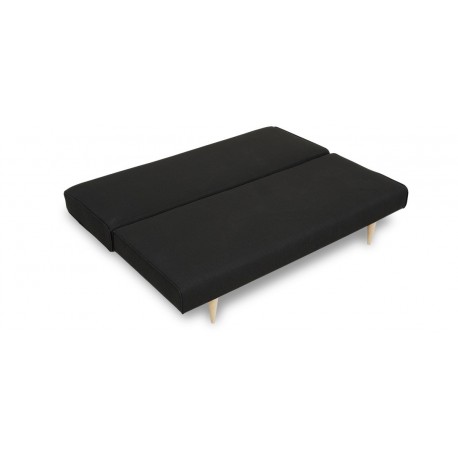 Vega sovesofa - 187 X 90 cm - Sort Portland 100 og vendbar hynde