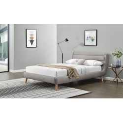 ELANDA 140x200 seng - lysgrå