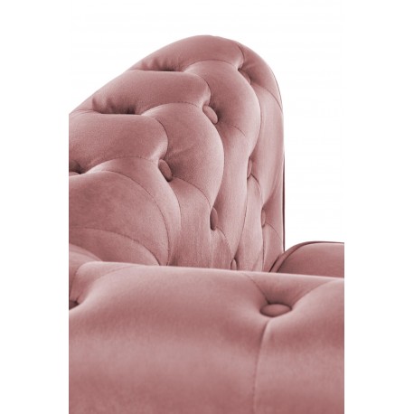 ERIKSEN lænestol Rosa / Sort