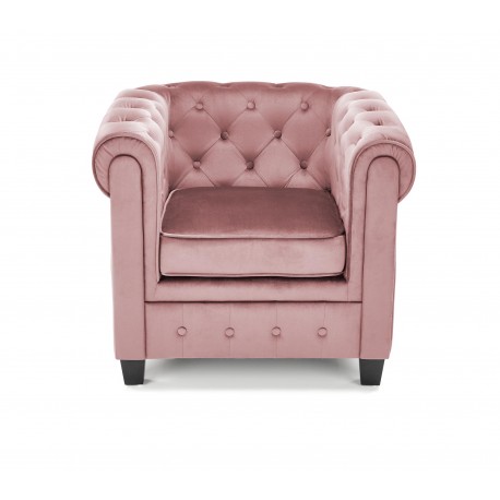 ERIKSEN lænestol Rosa / Sort