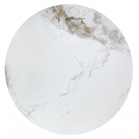 GENESIS sofabord, Hvid marmor / Valnød / guld