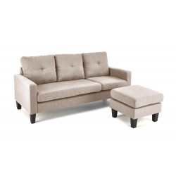 GERSON sofa med osmannisk, - Beige