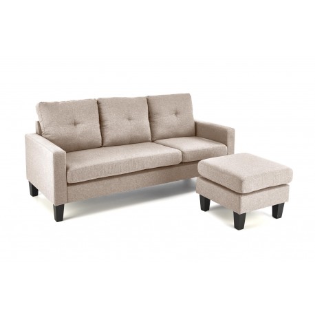 GERSON sofa med osmannisk, - Beige