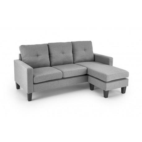 GERSON sofa med skammel, - Grå