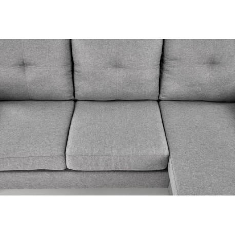 GERSON sofa med skammel, - Grå