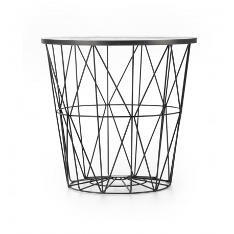 HARISSA_B sofabord, Sort / Sort marmor