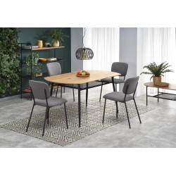 JACKSON bord, - bordplade - gylden eg, ben - Sort