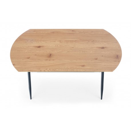 JACKSON bord, - bordplade - gylden eg, ben - Sort