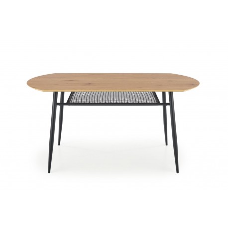 JACKSON bord, - bordplade - gylden eg, ben - Sort