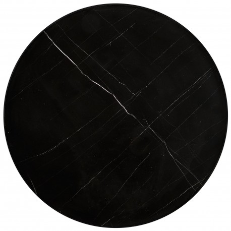 JULIETA sæt af 2 sofaborde, Sort marmor / Sort