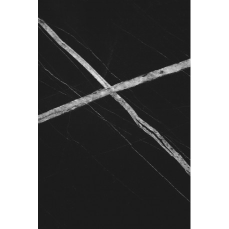 JULIETA sæt af 2 sofaborde, Sort marmor / Sort