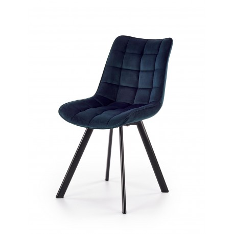 K332 Spisebordsstol mørkeblå Velour