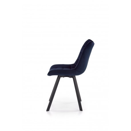 K332 Spisebordsstol mørkeblå Velour