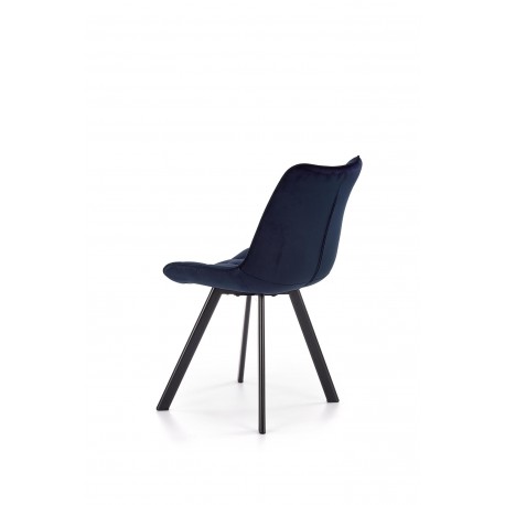 K332 Spisebordsstol mørkeblå Velour