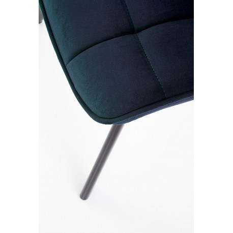 K332 Spisebordsstol mørkeblå Velour