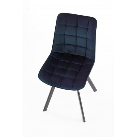 K332 Spisebordsstol mørkeblå Velour