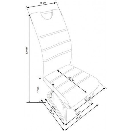 K371 Spisebordsstol Grå