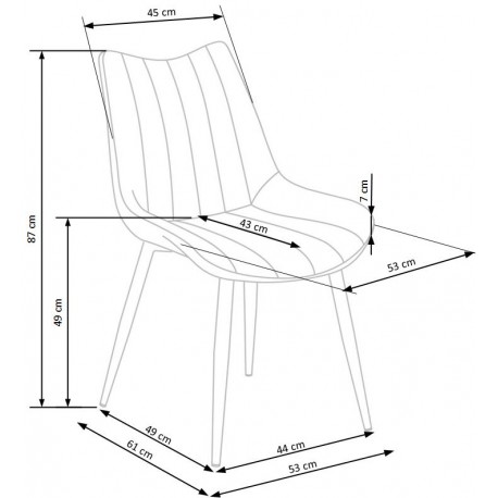 K388 Spisebordsstol Mørkegrøn