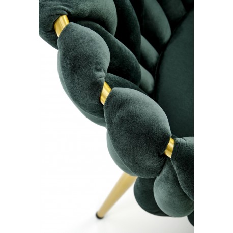 K517 Spisebordsstol - Mørkegrøn / guld