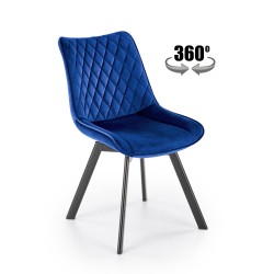 K520 Spisebordsstol - d.blå / Sort