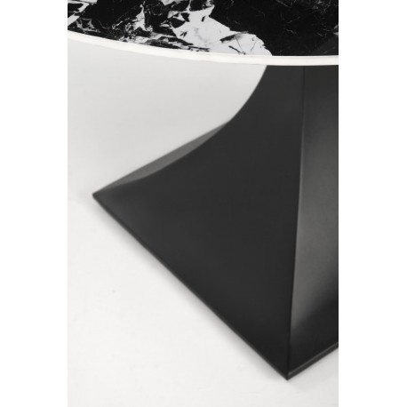 MANUEL rundt bord, Sort marmor / Sort
