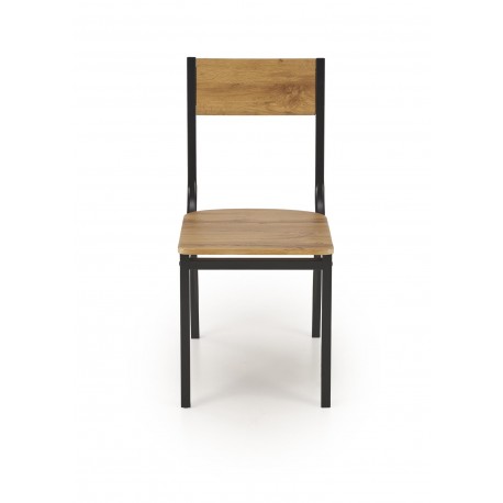 MILTON bord + 4 Spisebordsstole - Naturlig / Sort