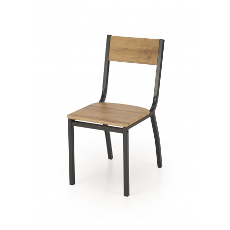MILTON bord + 4 Spisebordsstole - Naturlig / Sort