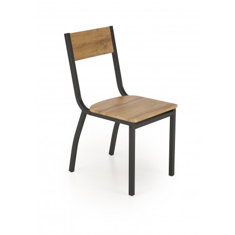 MILTON bord + 4 Spisebordsstole - Naturlig / Sort