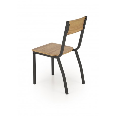MILTON bord + 4 Spisebordsstole - Naturlig / Sort