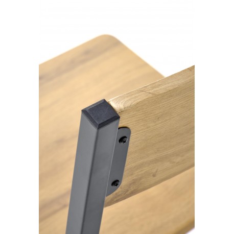MILTON bord + 4 Spisebordsstole - Naturlig / Sort