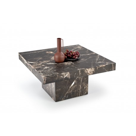 MONOLIT sofabord 80x80 cm - Sort mamorlook