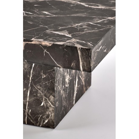 MONOLIT sofabord 80x80 cm - Sort mamorlook