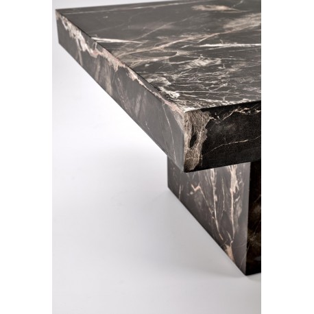 MONOLIT sofabord 80x80 cm - Sort mamorlook