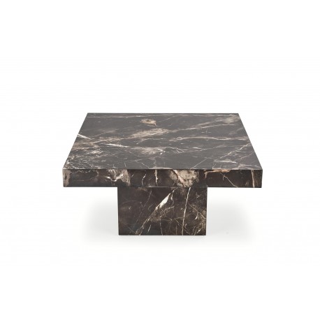 MONOLIT sofabord 80x80 cm - Sort mamorlook