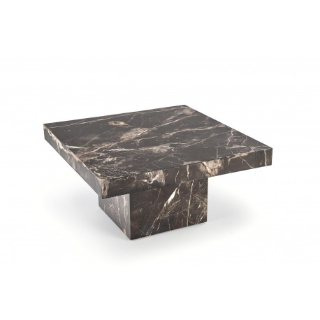 MONOLIT sofabord 80x80 cm - Sort mamorlook
