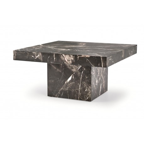 MONOLIT sofabord 80x80 cm - Sort mamorlook