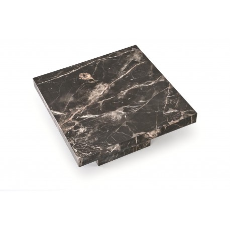 MONOLIT sofabord 80x80 cm - Sort mamorlook