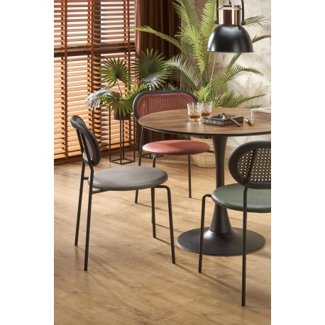 OLMO Rundt spisebord Ø90cm - Valnød/Sort