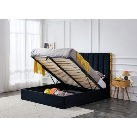 PALAZZO 160x200cm seng - Sort / guld