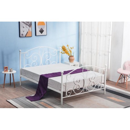 PANAMA 90x200cm metalseng - hvid