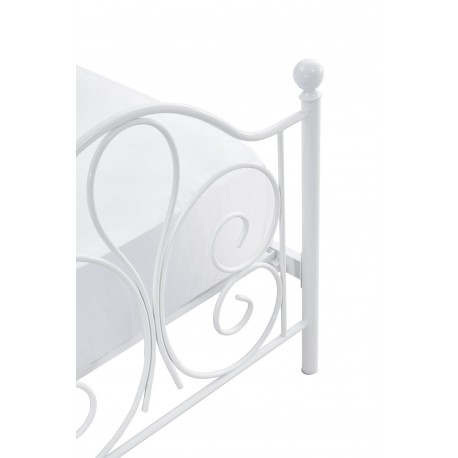 PANAMA 90x200cm metalseng - hvid