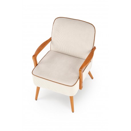 PASTORE lænestol lys Beige / lys Valnød