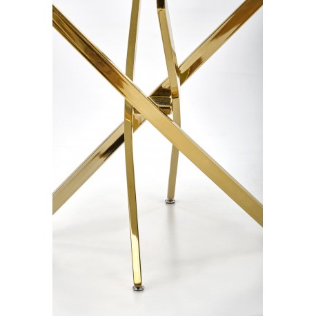 RAYMOND 2 rund spisebord - Sort marmorlook / messing