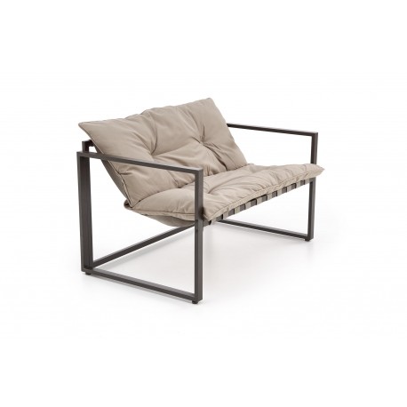 SHARK havemøbel sæt (sofa + 2 stole + kaffeborde), mørkeBrun / Cappuccino