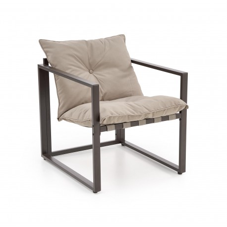 SHARK havemøbel sæt (sofa + 2 stole + kaffeborde), mørkeBrun / Cappuccino