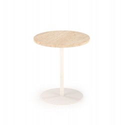 TRAVERSO S c. bord, farve travertin / Hvid