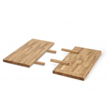 APEX & RADUS Spisebord med udtræk i massivt træ - 85/40 cm